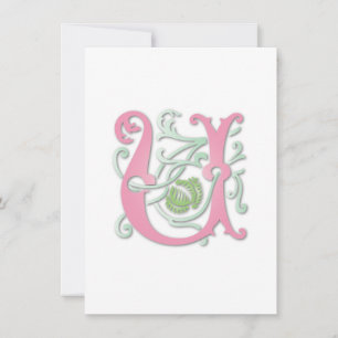 Monogrammen met wervelkolom kaart