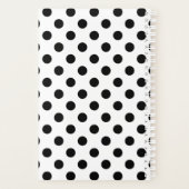 Monogrammen met zwarte en witte poka dot planner (Achterkant)