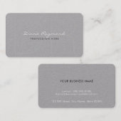 monogrammen, modern, elegant grijs pro premie visitekaartje (Voorkant / Achterkant)