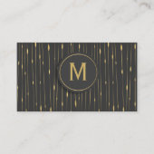 Monogrammen Moderne Abstracte goudlijnen - Kool Visitekaartje (Voorkant)
