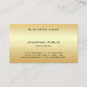 Monogrammen Moderne Sjabloon Glamoureuze Faux Gold Visitekaartje (Achterkant)