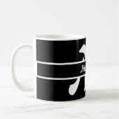Monogrammen Mok Black White & Grey Gift Coffee Cup (Links)