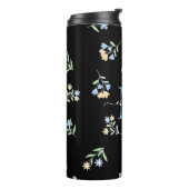 Monogrammen Naam & Initiaal Blauw Geel Thermosbeker (Gedraaid links)