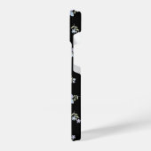 Monogrammen Naam & Initiaal Blauw Paars iPhone Hoesje (Linkerkant)