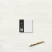 Monogrammen Naam & Moderne Handtekening / QR-code Post-it® Notes (Op bureau)