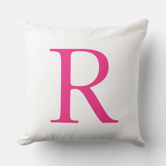 Monogrammen Naam Roze Moederdag Weddings Gift Buitenkussen (Voorkant)