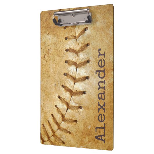 Monogrammen Naam  Sport Baseball Klembord (Links)