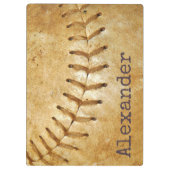 Monogrammen Naam  Sport Baseball Klembord (Achterkant)