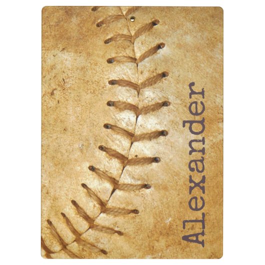 Monogrammen Naam  Sport Baseball Klembord (Achterkant)