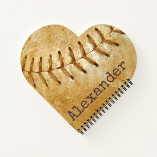 Monogrammen Naam  Sport Baseball Notitieboek