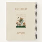   monogrammen natuur roestbruin notitieboek (Achterkant)