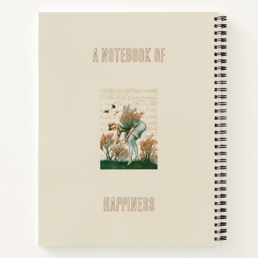   monogrammen natuur roestbruin notitieboek (Achterkant)