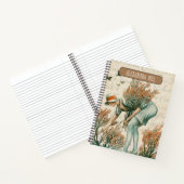   monogrammen natuur roestbruin notitieboek (Binnen)