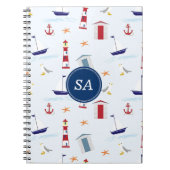 monogrammen Nautical Back to School Notitieboek (Voorkant)