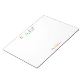  monogrammen om een lijst van moderne regenboog te notitieblok (Schuin)