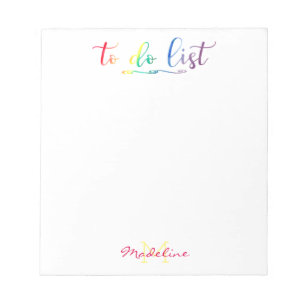  monogrammen om een lijst van moderne regenboog te notitieblok