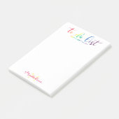 monogrammen om een lijst van moderne regenboog te post-it® notes (Schuin)