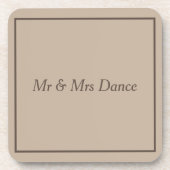 Monogrammen onderzetter van harde kunststof (Voorkant)