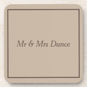 Monogrammen onderzetter van harde kunststof