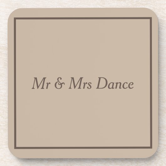 Monogrammen onderzetter van harde kunststof (Voorkant)