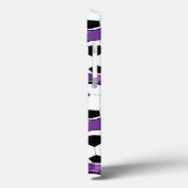 Monogrammen Paars Black Voetbal Pattern Case-Mate iPhone Case (Achterkant / Links)