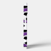 Monogrammen Paars Black Voetbal Pattern Case-Mate iPhone Case (Achterkant / Rechts)