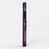 Monogrammen Paars en Gold Indian Pattern Case-Mate iPhone Case (Achterkant/rechts)