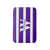 Monogrammen Paars en White Bath Mat (Voorkant Verticaal)