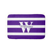 Monogrammen Paars en White Bath Mat (Voorkant)