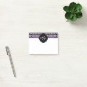 Monogrammen Paars tribaal patroon Post-it® Notes (Kantoor)