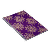 Monogrammen Paarse en Gold Notebook Journal Notitieboek (Rechterzijde)