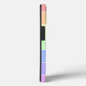 Monogrammen pasta-regenboogkleurige strepen Case-Mate iPhone case (Achterkant / Rechts)