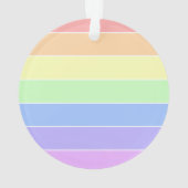 Monogrammen pasta-regenboogkleurige strepen ornament (achterkant)