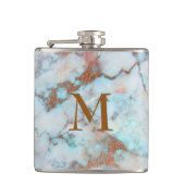 Monogrammen pasta Tones Marble Stone Heupfles (Voorkant)