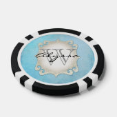 Monogrammen Pokerchips (Enkel)