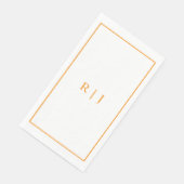 Monogrammen Pompoen Oranje Herfst Bruiloft Servet (Hoek)