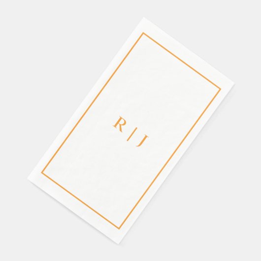 Monogrammen Pompoen Sinaasappel Herfst Herfst brui Servet (Hoek)