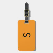 Monogrammen Pompoen Sinaasappel Herfst Herfst Gift Bagagelabel (Voorkant verticaal)