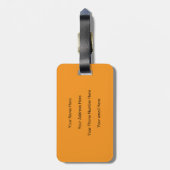 Monogrammen Pompoen Sinaasappel Herfst Herfst Gift Bagagelabel (Achterkant verticaal)