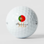 Monogrammen Portugese vlag & Portugese Golf Balls Golfballen (Voorkant)