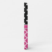 Monogrammen Quatrefoil Lattice Polka Dot Case-Mate iPhone Case (Achterkant/links)
