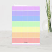 Monogrammen regenboogkleurig StripesPatroon Kaart (Achterkant)