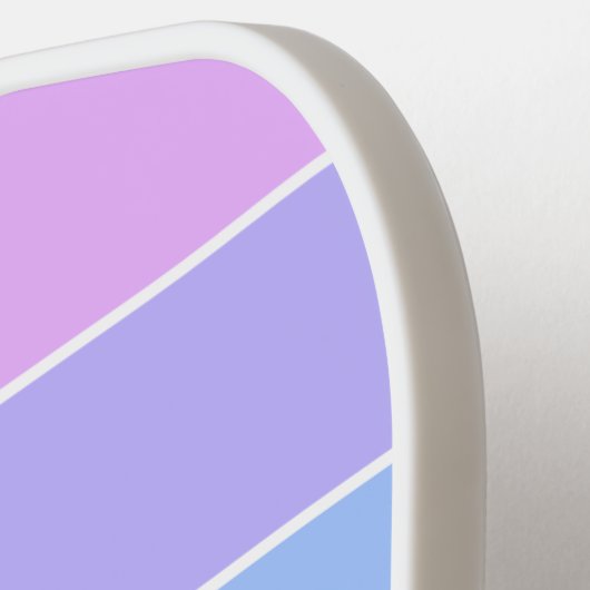 Monogrammen regenboogkleurig StripesPatroon Pickleball Paddle (Links Detail)