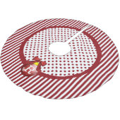 Monogrammen roodwitte kerstboomrokken kerstboom rok (Gekanteld)