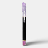 Monogrammen roze en goudvlinder Case-Mate iPhone case (Achterkant / Links)