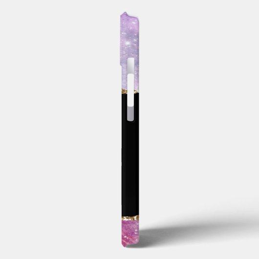 Monogrammen roze en goudvlinder Case-Mate iPhone case (Achterkant / Links)