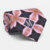 Monogrammen roze en grijze unieke Mannen voor patr Stropdas (Opgerold)