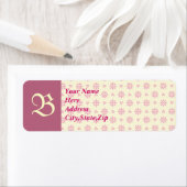 Monogrammen Roze Eyelet Adres Etiket (Insitu)