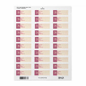 Monogrammen Roze Eyelet Adres Etiket (Full Sheet)