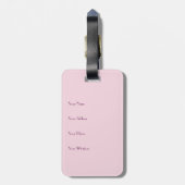 Monogrammen Rozen Bagagelabel (Achterkant verticaal)